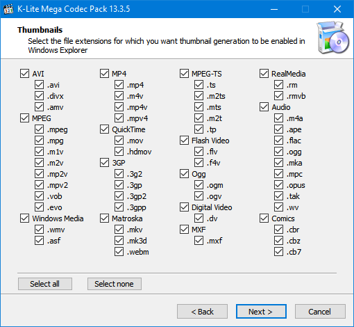 K-Lite Codec Pack - What the Pack Covers